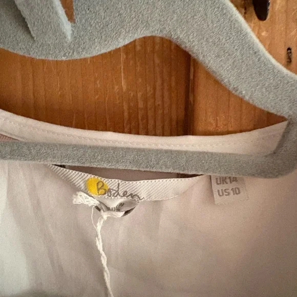 Boden White Ruffle-Trim Button Front Blouse - Picture 2 of 6